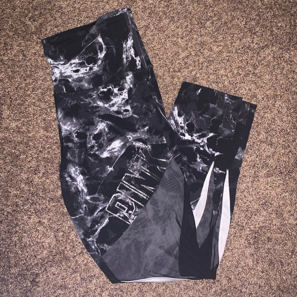 Victoria’s Secret pink marbled leggings